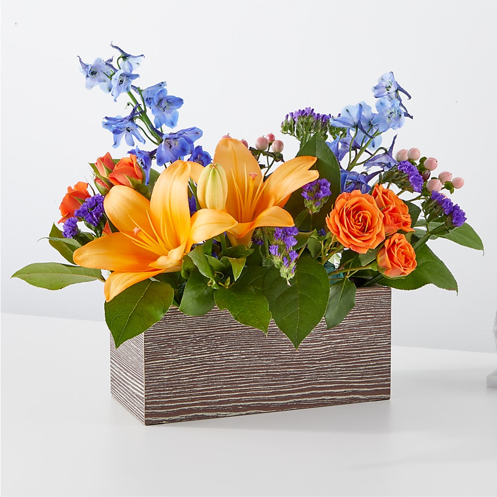 Radiant Citrus Box Bouquet – EDDY'S FLOWERS, Norwalk CA