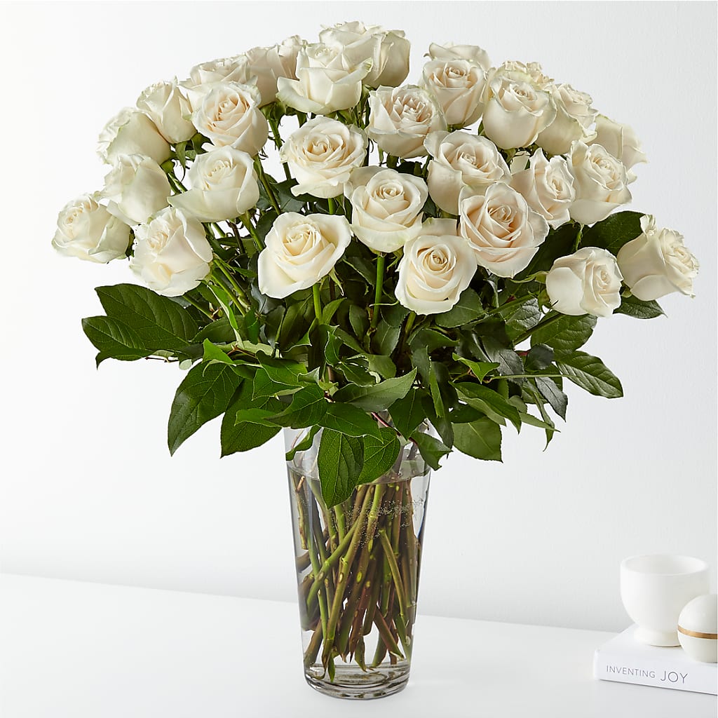 Long Stem White Rose Bouquet – EDDY'S FLOWERS, Norwalk CA