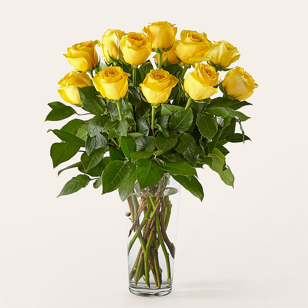 Long Stem Yellow Rose Bouquet – EDDY'S FLOWERS, Norwalk CA