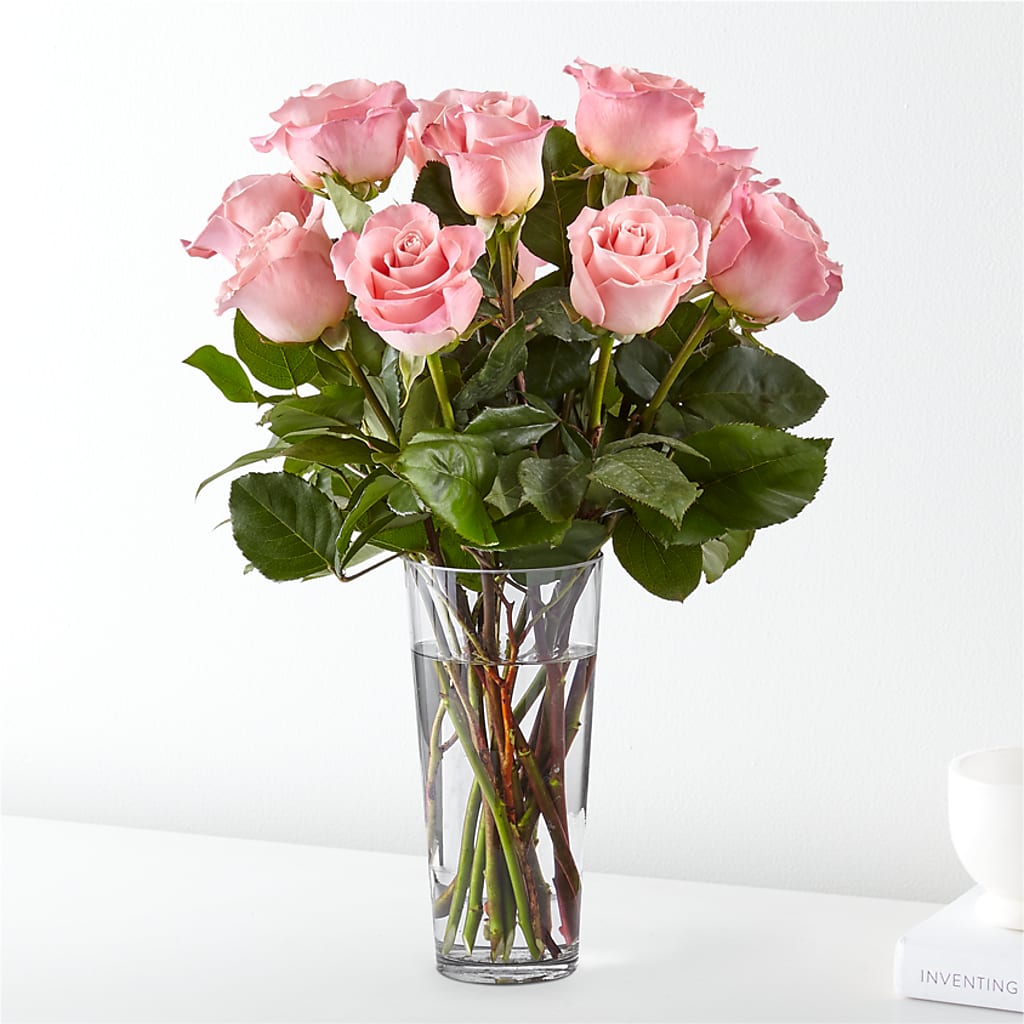 Long Stem Pink Rose Bouquet – EDDY'S FLOWERS, Norwalk CA