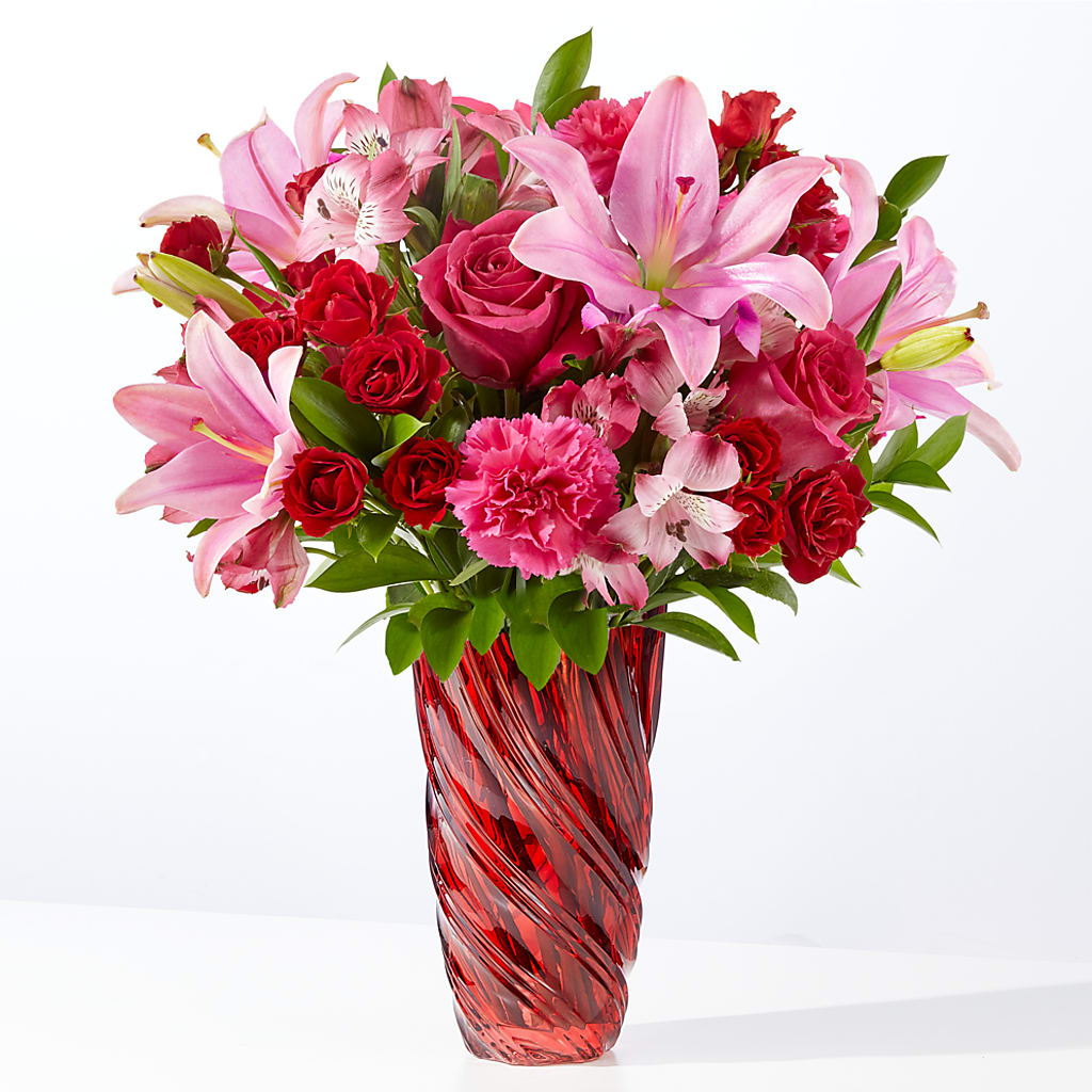 In Love Bouquet with Luxe Swirl Vase – EDDY'S FLOWERS, Norwalk CA
