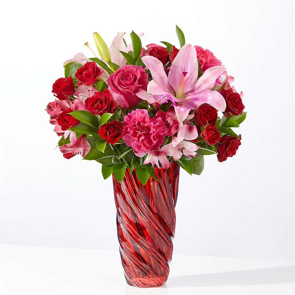 In Love Bouquet with Luxe Swirl Vase – EDDY'S FLOWERS, Norwalk CA