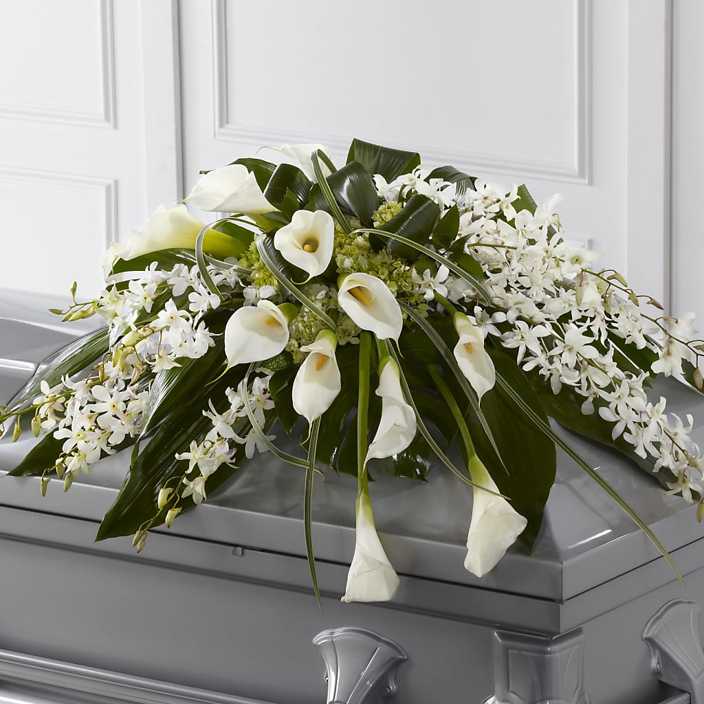 Angel Wings Casket Spray – EDDY'S FLOWERS, Norwalk CA