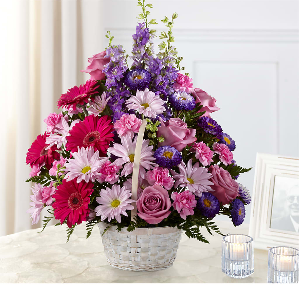 Pastel Peace Basket – EDDY'S FLOWERS, Norwalk CA