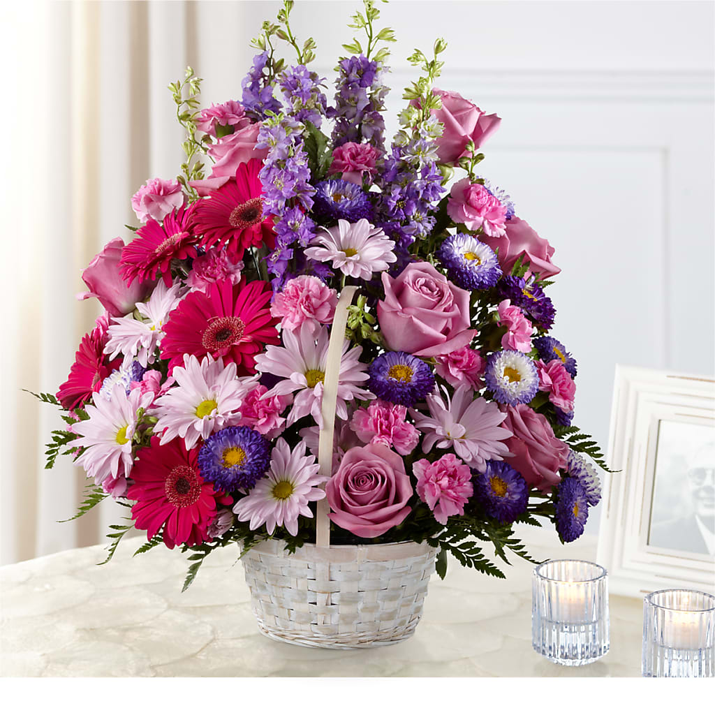 Pastel Peace Basket – EDDY'S FLOWERS, Norwalk CA