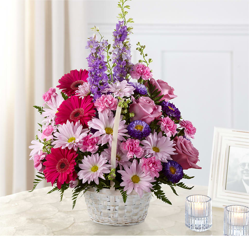 Pastel Peace Basket – EDDY'S FLOWERS, Norwalk CA