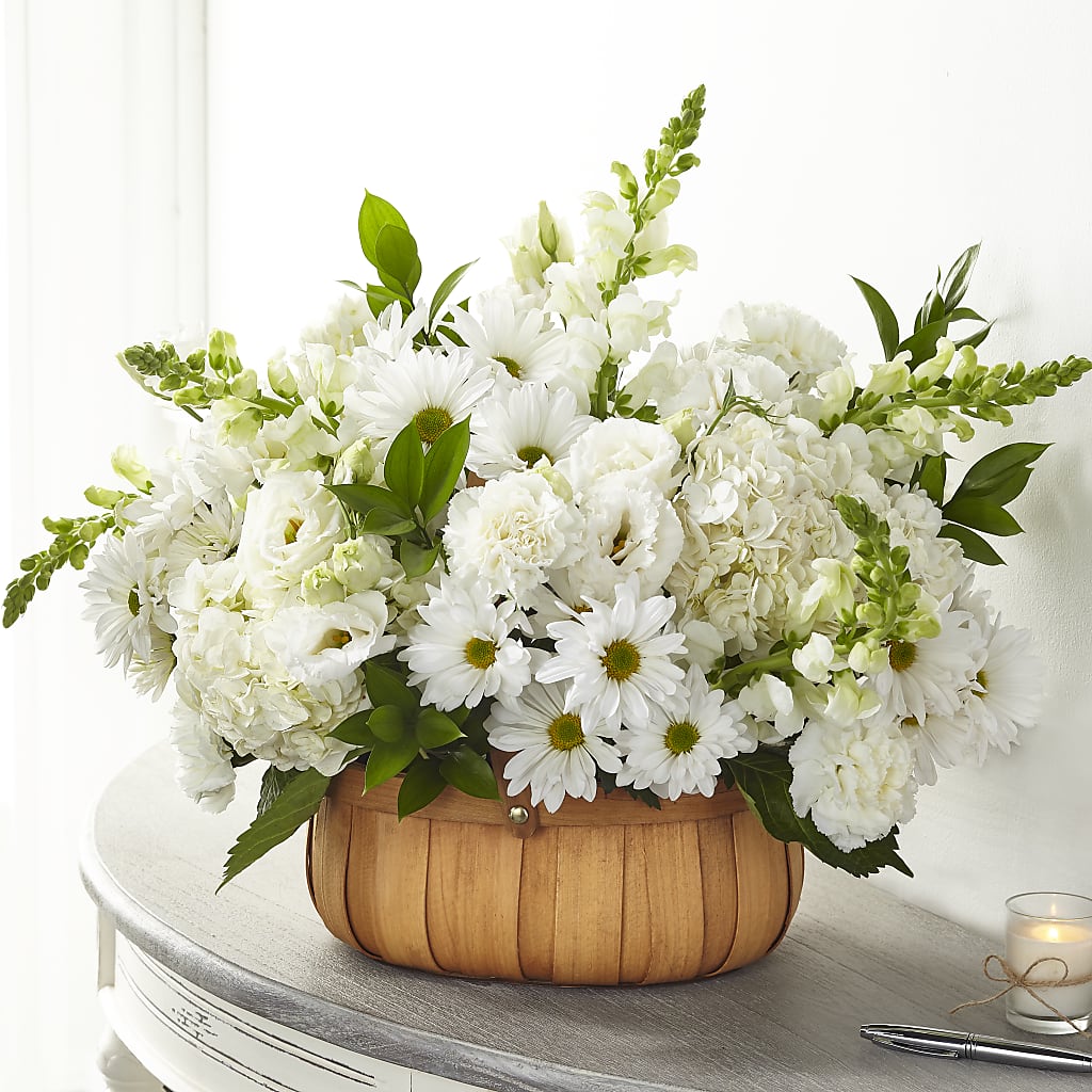 Pure Ivory Basket – EDDY'S FLOWERS, Norwalk CA