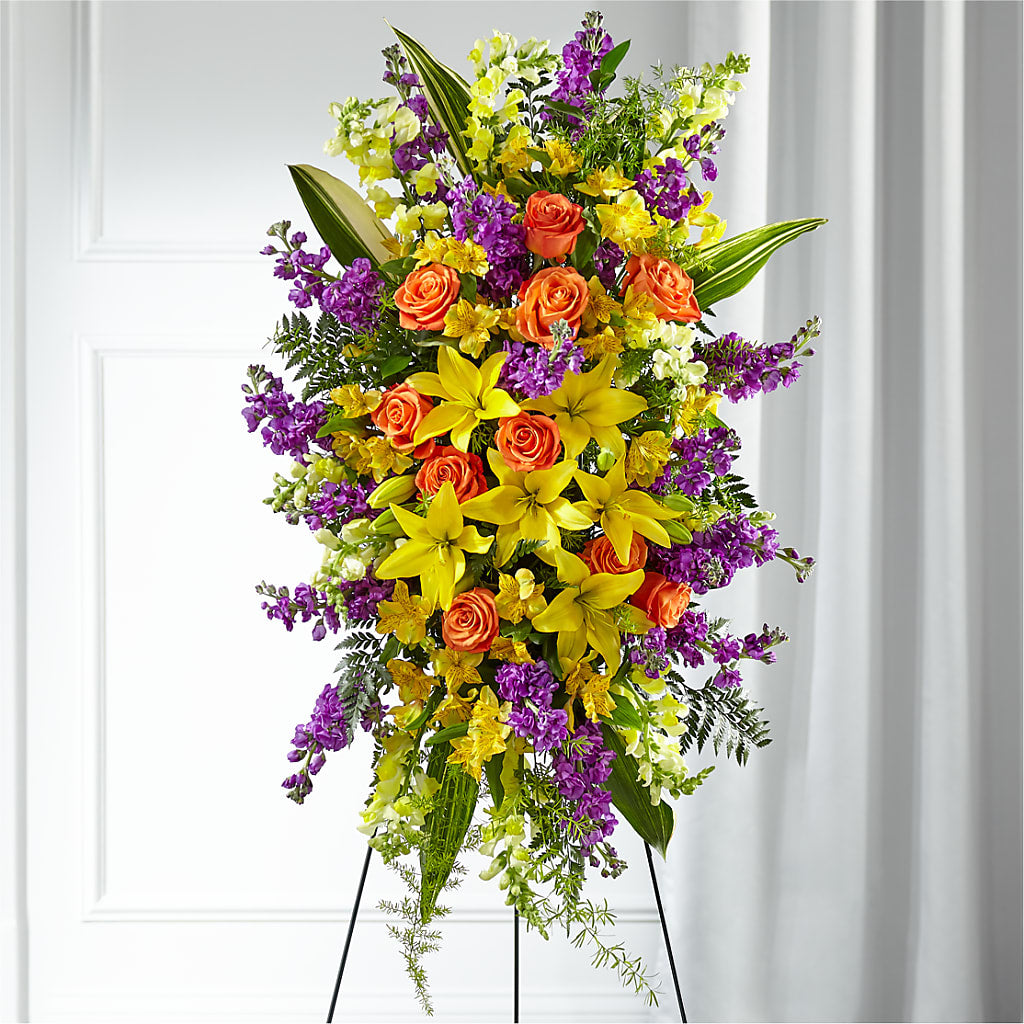 Thoughtful Prayers Standing Spray – EDDY'S FLOWERS, Norwalk CA