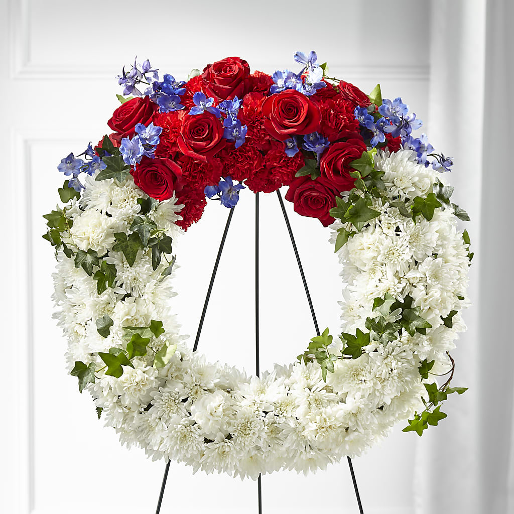 Patriotic Passion Wreath – EDDY'S FLOWERS, Norwalk CA