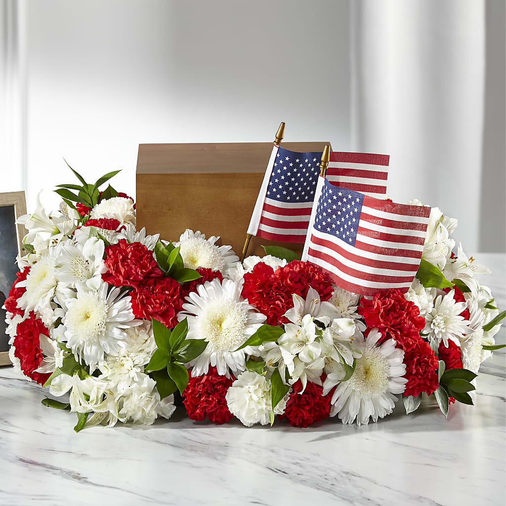 Spirit of Patriotism Cremation Adornment – EDDY'S FLOWERS, Norwalk CA