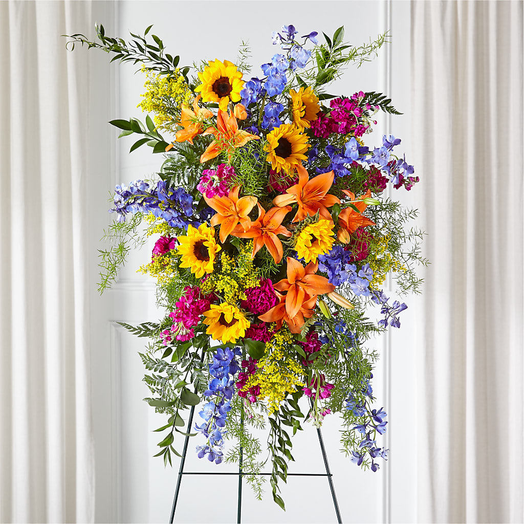 Sunlit Memories Standing Spray (Standard) – EDDY'S FLOWERS, Norwalk CA