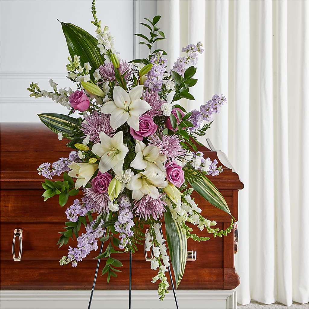 Grateful Hearts Standing Spray – EDDY'S FLOWERS, Norwalk CA