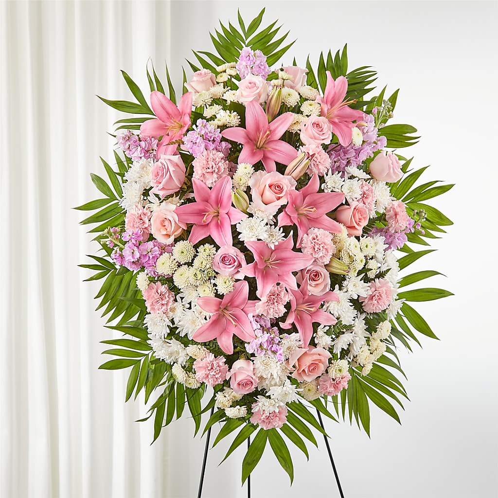 Offering Solace Standing Spray – EDDY'S FLOWERS, Norwalk CA