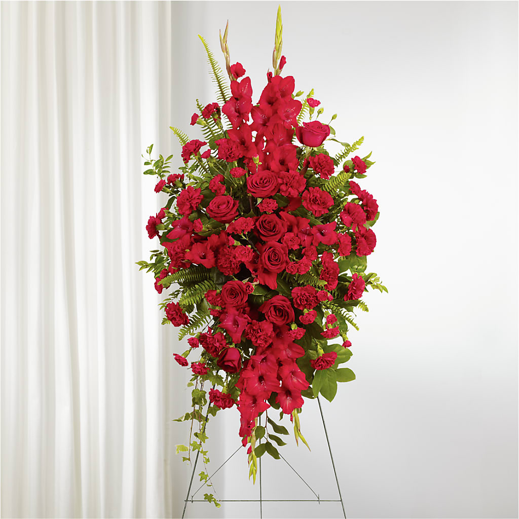 From the Heart Standing Spray – EDDY'S FLOWERS, Norwalk CA