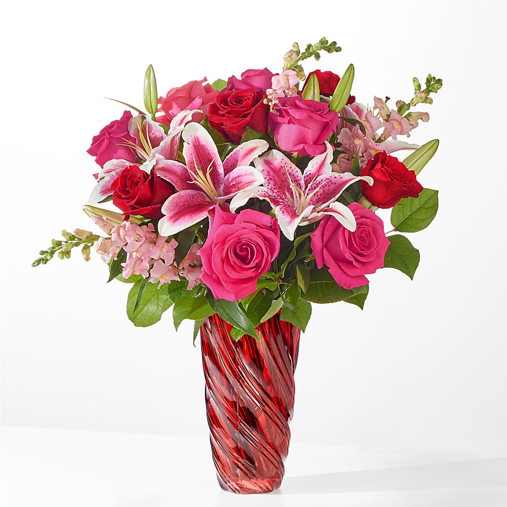 Always You Bouquet with Luxe Swirl Vase – EDDY'S FLOWERS, Norwalk CA