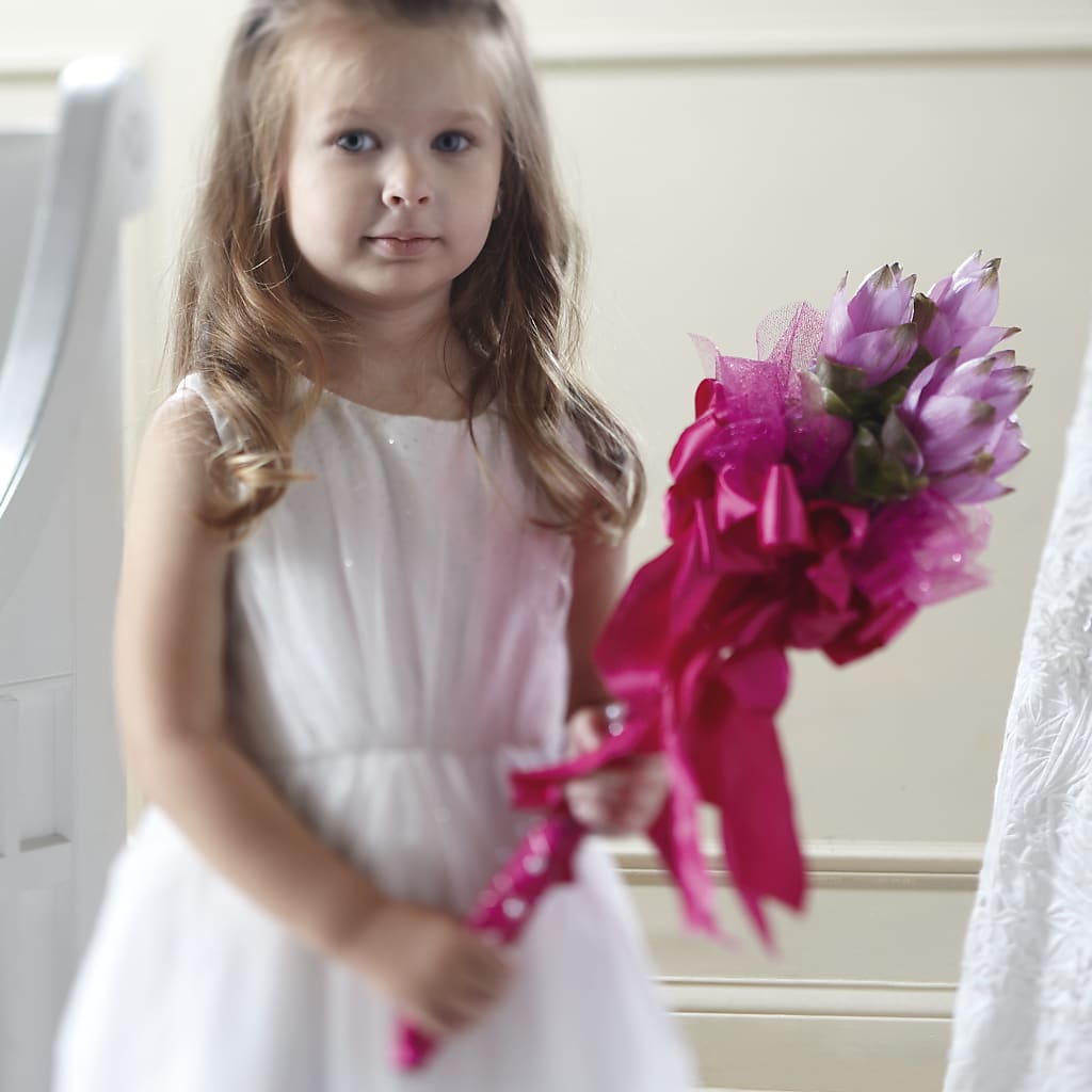 Sparkle Pink Flower Girl Bouquet – EDDY'S FLOWERS, Norwalk CA