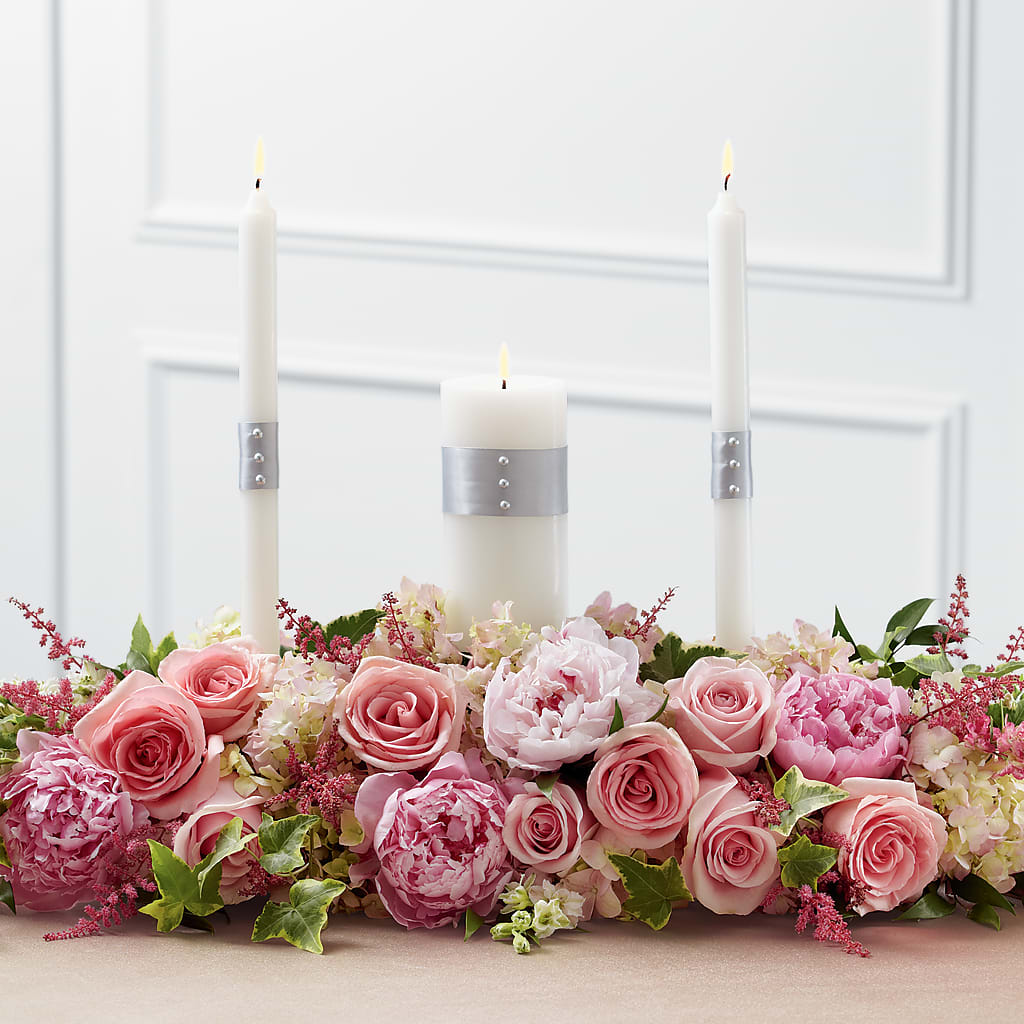 Worldwide Romance Unity Candle Arrangement – EDDY'S FLOWERS, Norwalk CA