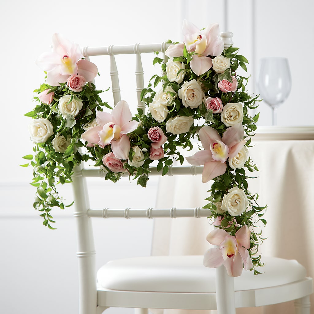 Orchid Rose Chair Décor – EDDY'S FLOWERS, Norwalk CA