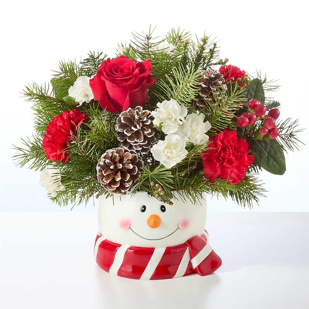 Jolly Snowman Bouquet – EDDY'S FLOWERS, Norwalk CA