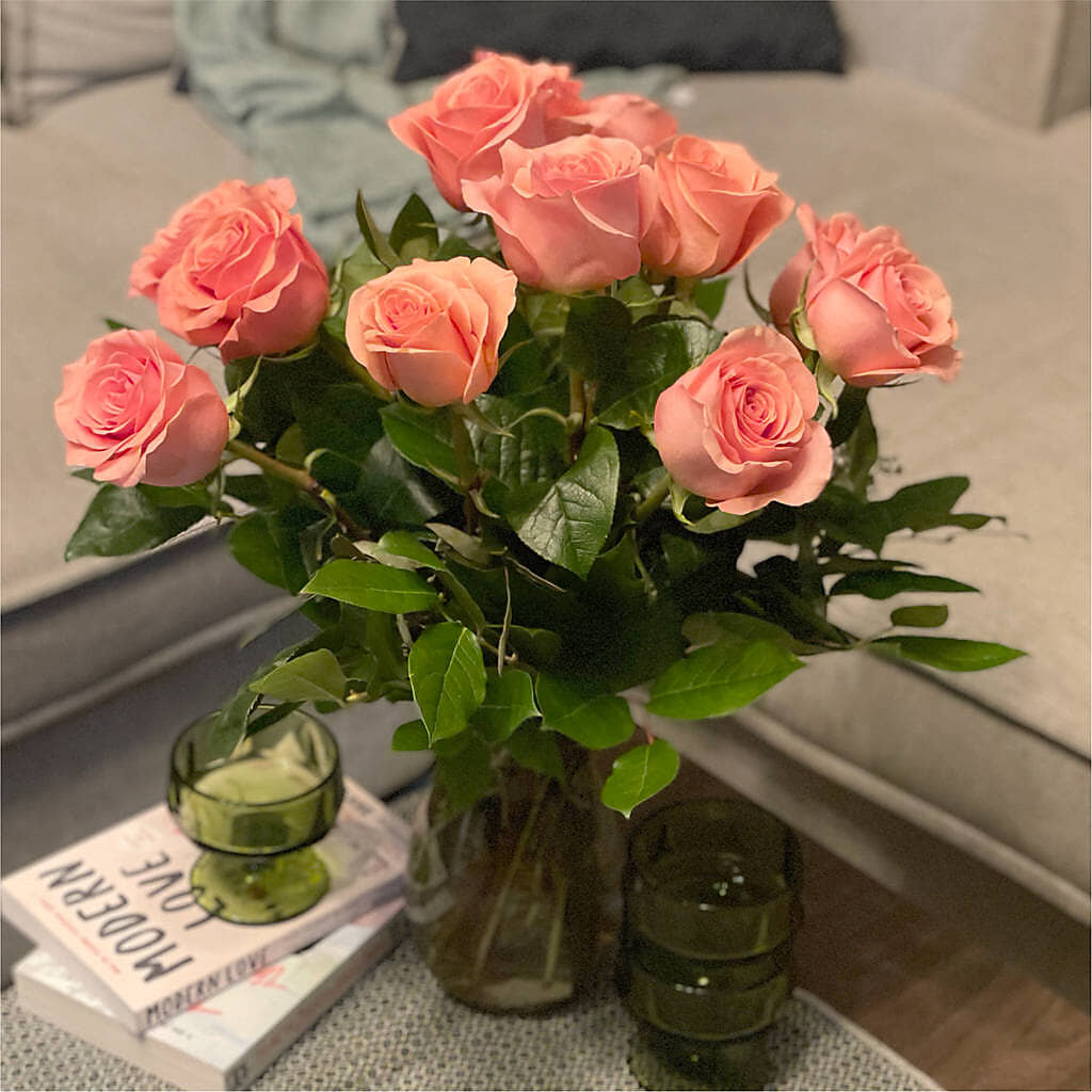 Long Stem Pink Rose Bouquet – EDDY'S FLOWERS, Norwalk CA