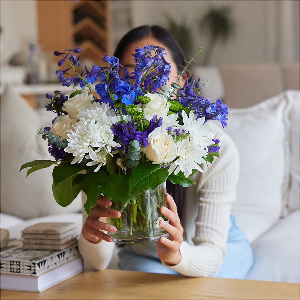 Cerulean Waves Bouquet – EDDY'S FLOWERS, Norwalk CA
