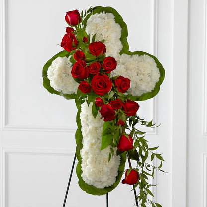 Floral Cross Easel – EDDY'S FLOWERS, Norwalk CA