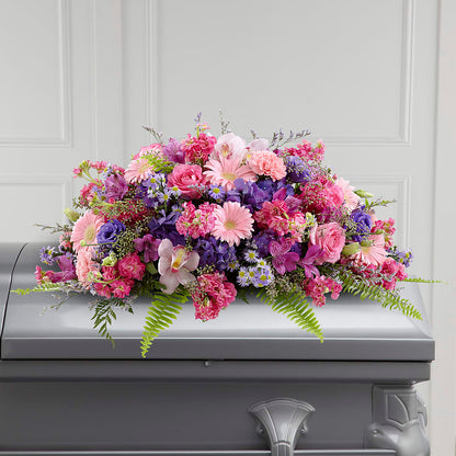 Glorious Garden Casket Spray – EDDY'S FLOWERS, Norwalk CA