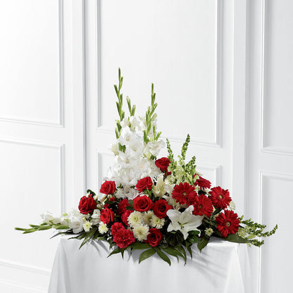 Crimson & White Arrangement – EDDY'S FLOWERS, Norwalk CA