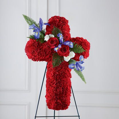Faithful Hero Floral Cross – EDDY'S FLOWERS, Norwalk CA