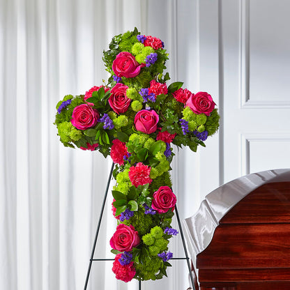 Tribute Rose Floral Cross – EDDY'S FLOWERS, Norwalk CA