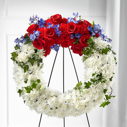 Patriotic Passion Wreath – EDDY'S FLOWERS, Norwalk CA