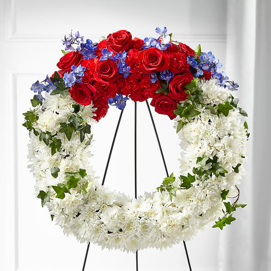 Patriotic Passion Wreath – EDDY'S FLOWERS, Norwalk CA