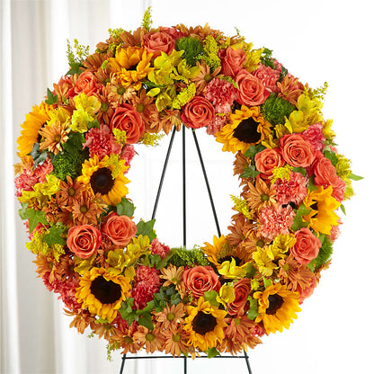 Autumnal Memories Wreath (Standard) – EDDY'S FLOWERS, Norwalk CA