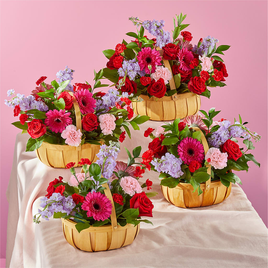 Pink Picnic Basket – EDDY'S FLOWERS, Norwalk CA