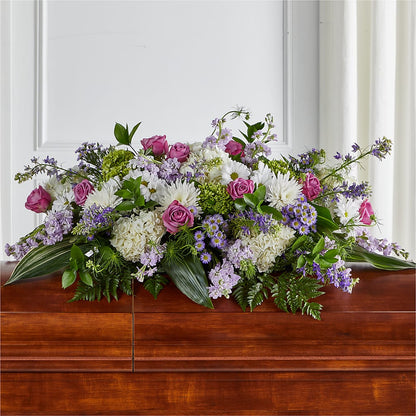 Meadows of Serenity Casket Spray – EDDY'S FLOWERS, Norwalk CA