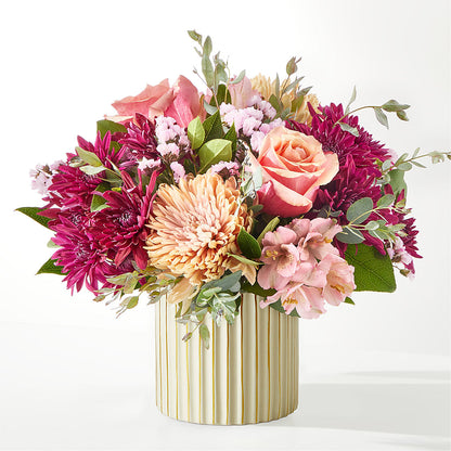 Berry Cobbler Bouquet with Ivory Vase – EDDY'S FLOWERS, Norwalk CA