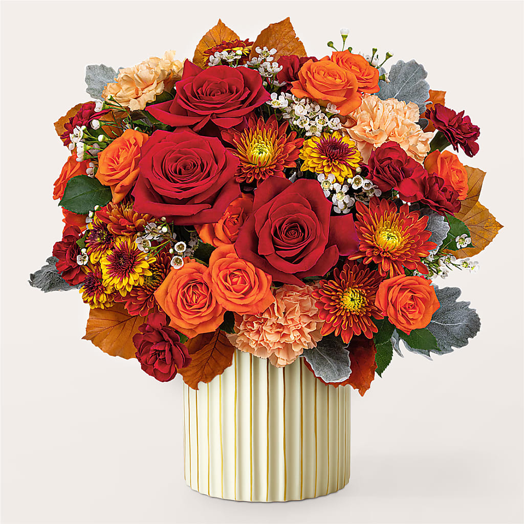 Merlot Bouquet with Ivory Vase – EDDY'S FLOWERS, Norwalk CA
