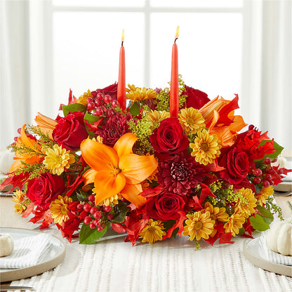Autumn's Embrace Centerpiece – EDDY'S FLOWERS, Norwalk CA