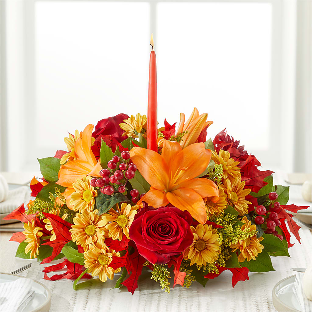 Autumn's Embrace Centerpiece – EDDY'S FLOWERS, Norwalk CA