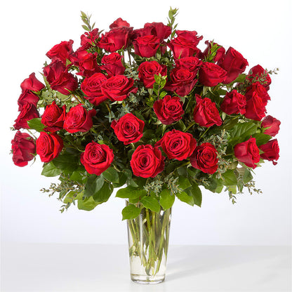 Forever Yours Fifty Stem Red Rose Bouquet – EDDY'S FLOWERS, Norwalk CA