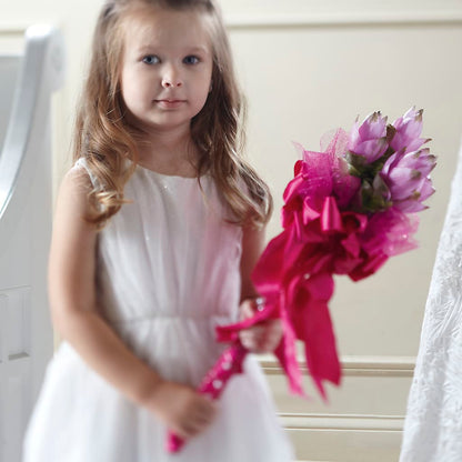Sparkle Pink Flower Girl Bouquet – EDDY'S FLOWERS, Norwalk CA